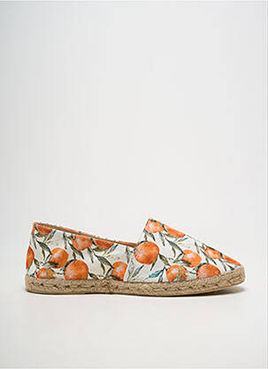 Espadrile vârf rotund toc plat până la 3 cm portocaliu LA MAISON DE L'ESPADRILLE femme