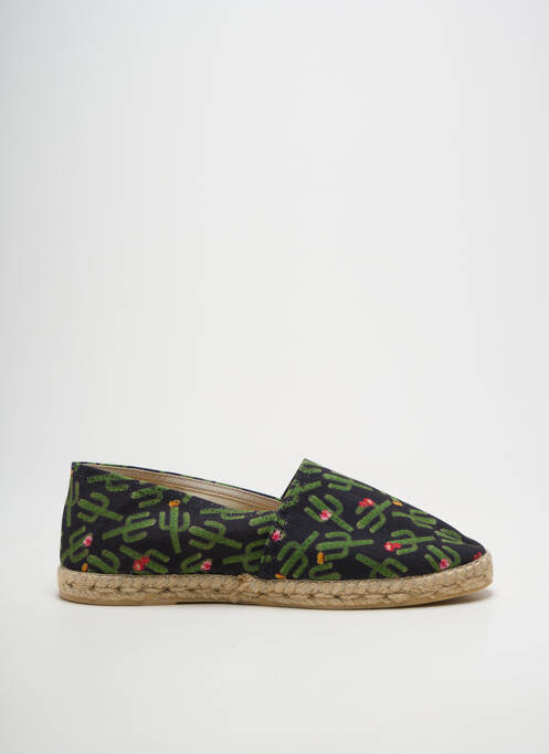 Espadrile vârf rotund toc plat până la 3 cm negru LA MAISON DE L'ESPADRILLE femme
