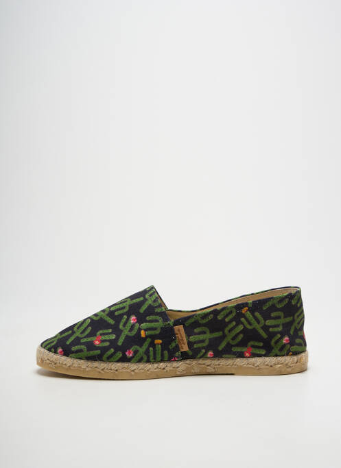 Espadrile vârf rotund toc plat până la 3 cm negru LA MAISON DE L'ESPADRILLE femme