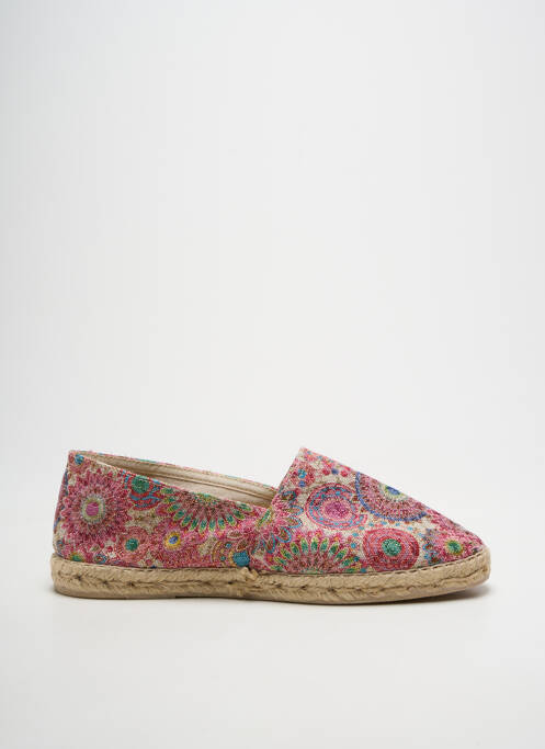 Espadrile vârf rotund toc plat până la 3 cm roz LA MAISON DE L'ESPADRILLE femme