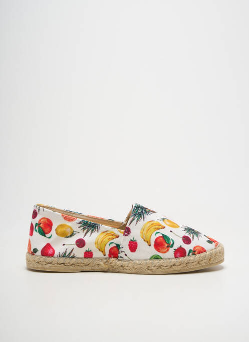 Espadrile vârf rotund toc plat până la 3 cm alb LA MAISON DE L'ESPADRILLE femme