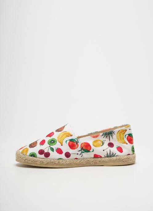 Espadrile vârf rotund toc plat până la 3 cm alb LA MAISON DE L'ESPADRILLE femme