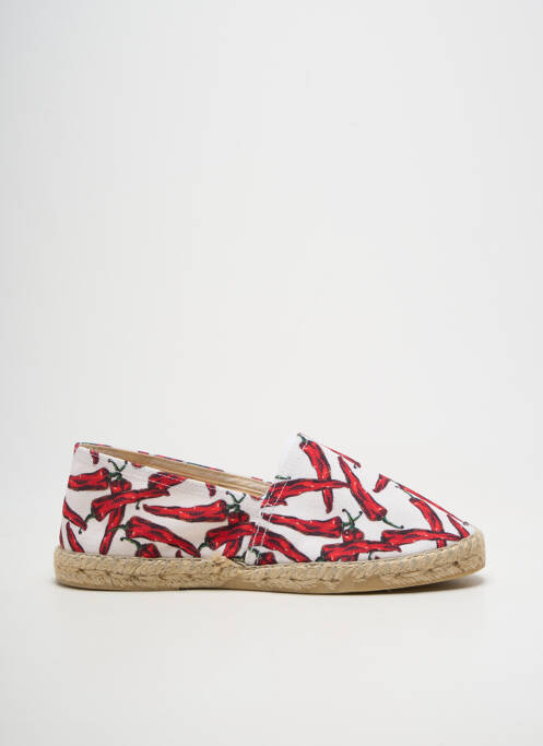 Espadrile vârf rotund toc plat până la 3 cm alb LA MAISON DE L'ESPADRILLE femme