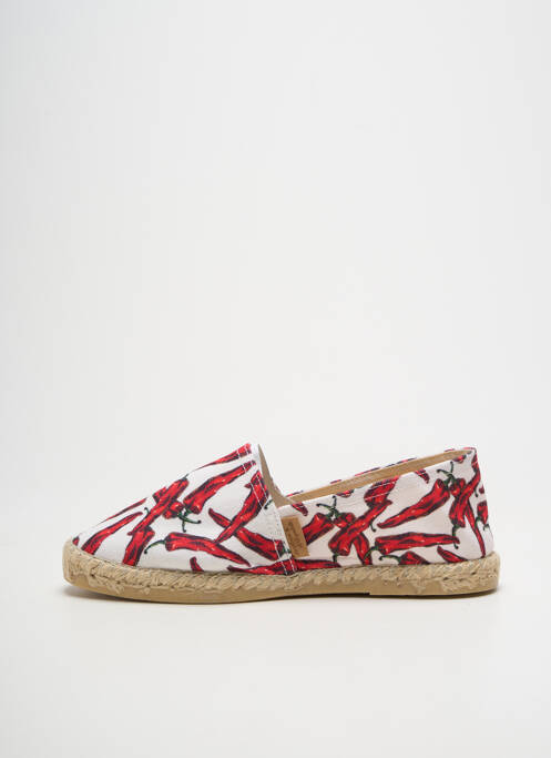 Espadrile vârf rotund toc plat până la 3 cm alb LA MAISON DE L'ESPADRILLE femme
