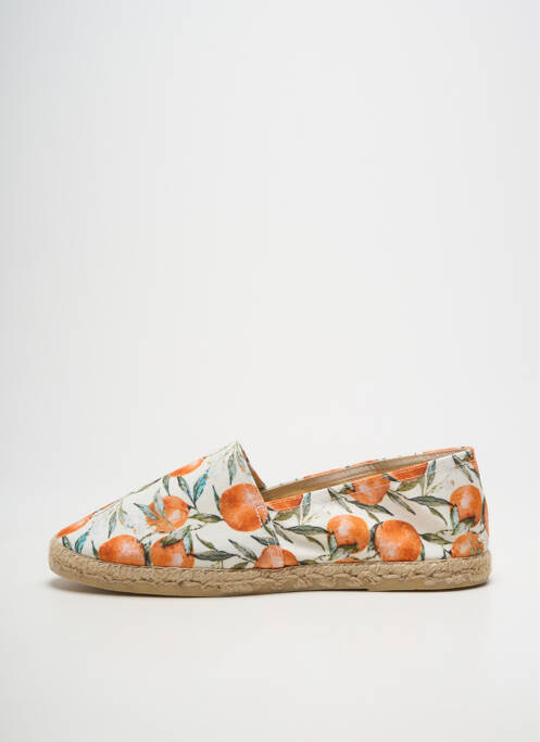 Espadrile vârf rotund toc plat până la 3 cm portocaliu LA MAISON DE L'ESPADRILLE femme