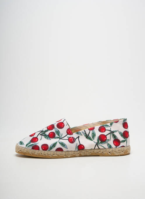 Espadrile vârf rotund toc plat până la 3 cm alb LA MAISON DE L'ESPADRILLE femme
