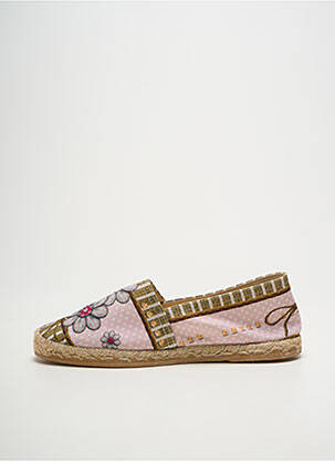 Espadrile vârf rotund toc plat până la 3 cm roz LA MAISON DE L'ESPADRILLE femeie