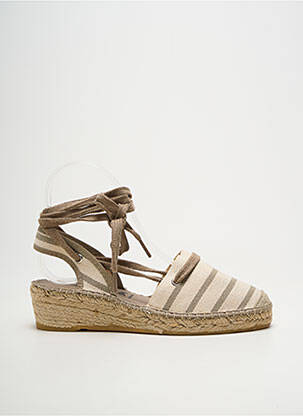 Espadrile închidere cu șireturi toc de 4 la 6 cm bej LA MAISON DE L'ESPADRILLE femeie