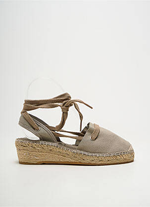 Espadrile închidere cu șireturi toc de 4 la 6 cm verde LA MAISON DE L'ESPADRILLE femeie