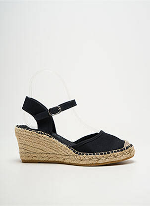 Espadrile vârf rotund toc de 4 la 6 cm negru LA MAISON DE L'ESPADRILLE femeie
