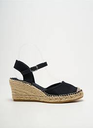 Espadrile vârf rotund toc de 4 la 6 cm negru LA MAISON DE L'ESPADRILLE femme