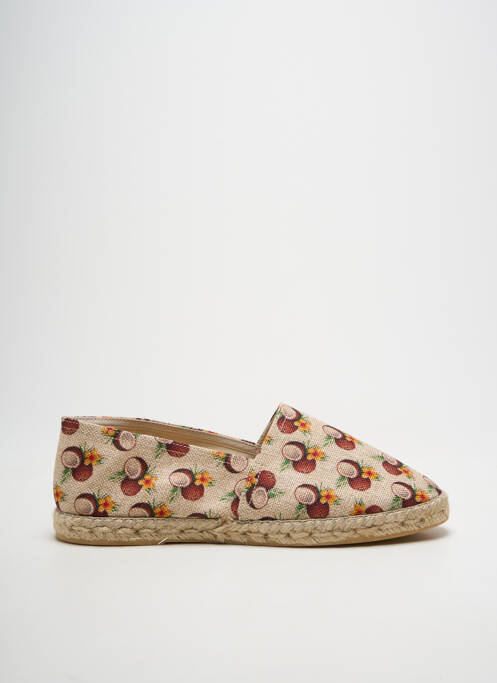Espadrile vârf rotund toc plat până la 3 cm bej LA MAISON DE L'ESPADRILLE femme