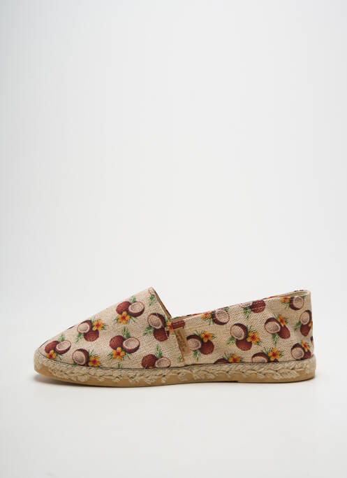 Espadrile vârf rotund toc plat până la 3 cm bej LA MAISON DE L'ESPADRILLE femme