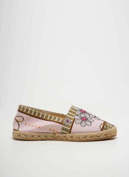 Espadrile vârf rotund toc plat până la 3 cm roz LA MAISON DE L'ESPADRILLE femme