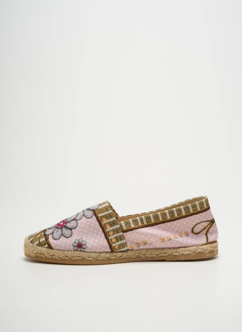 Espadrile vârf rotund toc plat până la 3 cm roz LA MAISON DE L'ESPADRILLE femme
