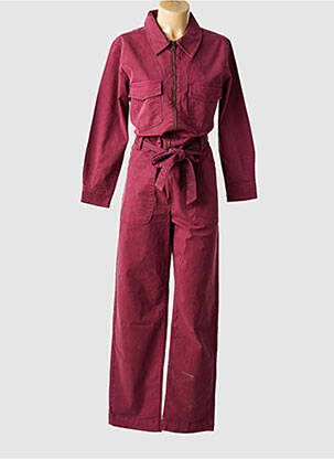 Salopetă-pantalon guler de bluză mâneci lungi violet ROSE GARDEN femeie