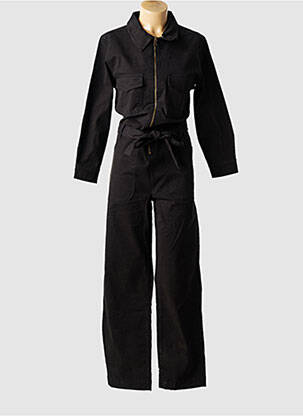 Salopetă-pantalon guler de bluză mâneci lungi negru ROSE GARDEN femeie