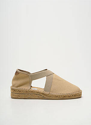 Espadrile vârf rotund toc plat până la 3 cm bej EMMA femeie