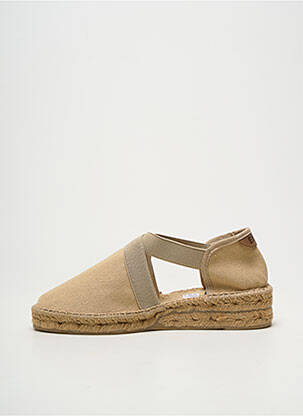 Espadrile vârf rotund toc plat până la 3 cm bej EMMA femeie