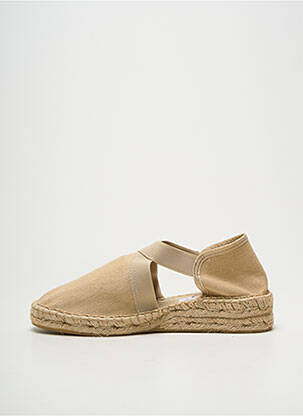Espadrile vârf rotund toc plat până la 3 cm bej EMMA femeie