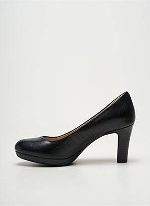 Pantofi cu toc țesătură satinată toc de 7 la 9 cm negru GEOX femme
