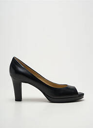Pantofi cu toc țesătură satinată toc de 7 la 9 cm negru GEOX femme