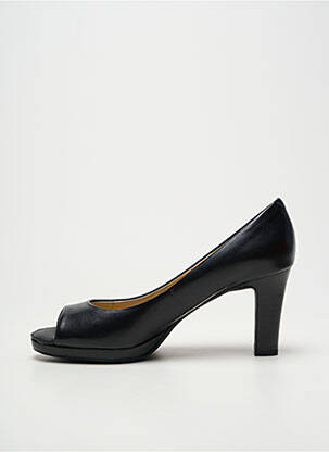 Pantofi cu toc țesătură satinată toc de 7 la 9 cm negru GEOX femeie