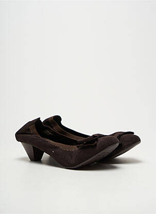 Pantofi cu toc cubanez toc de 4 la 6 cm maro LES P'TITES BOMBES femeie