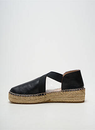 Espadrile vârf rotund toc de 4 la 6 cm negru LA MAISON DE L'ESPADRILLE femme