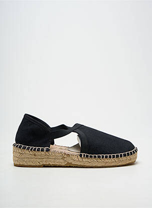 Espadrile vârf rotund toc de 4 la 6 cm negru LA MAISON DE L'ESPADRILLE femeie