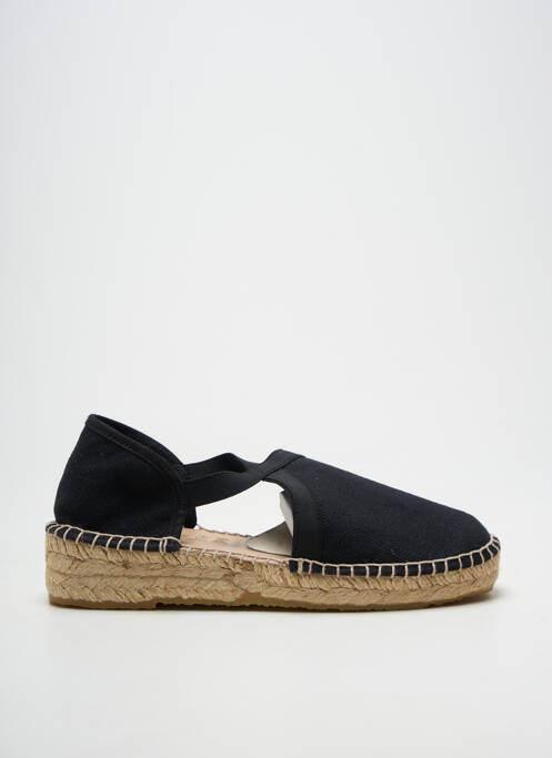 Espadrile vârf rotund toc de 4 la 6 cm negru LA MAISON DE L'ESPADRILLE femme
