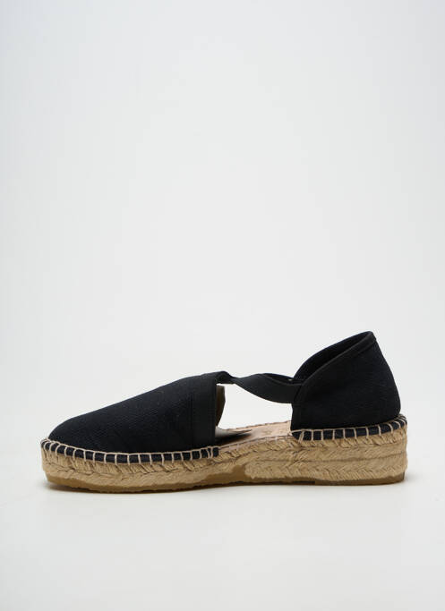 Espadrile vârf rotund toc de 4 la 6 cm negru LA MAISON DE L'ESPADRILLE femme