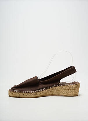 Espadrile vârf deschis toc de 4 la 6 cm maro LA MAISON DE L'ESPADRILLE femeie