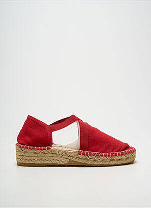 Espadrile vârf rotund toc de 4 la 6 cm roșu LA MAISON DE L'ESPADRILLE femeie