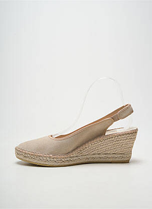 Espadrile vârf rotund toc de 7 la 9 cm bej LA MAISON DE L'ESPADRILLE femeie