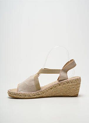 Espadrile vârf deschis toc de 4 la 6 cm bej LA MAISON DE L'ESPADRILLE femeie