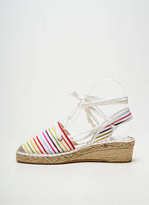 Espadrile vârf rotund toc de 4 la 6 cm alb LA MAISON DE L'ESPADRILLE femeie