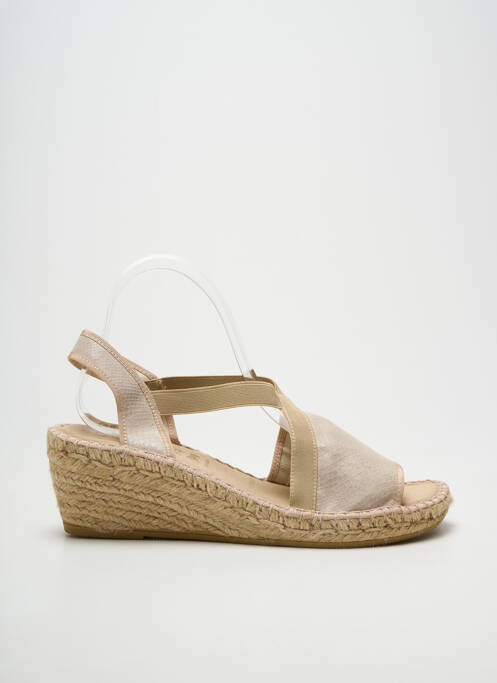 Espadrile vârf deschis toc de 4 la 6 cm bej LA MAISON DE L'ESPADRILLE femme