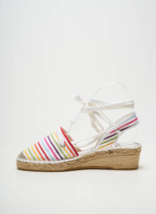 Espadrile vârf rotund toc de 4 la 6 cm alb LA MAISON DE L'ESPADRILLE femme