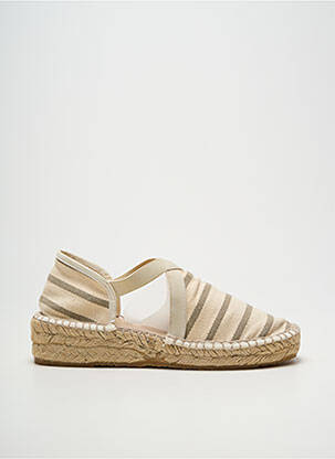 Espadrile vârf rotund toc de 4 la 6 cm bej LA MAISON DE L'ESPADRILLE femme