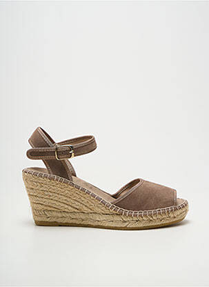 Espadrile închidere cu buclă(e) toc de 7 la 9 cm maro LA MAISON DE L'ESPADRILLE femeie