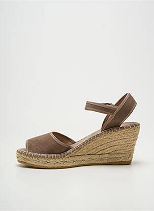 Espadrile închidere cu buclă(e) toc de 7 la 9 cm maro LA MAISON DE L'ESPADRILLE femeie