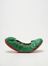 Balerine vârf rotund toc plat până la 3 cm verde LES P'TITES BOMBES femme