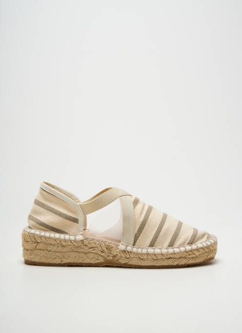 Espadrile vârf rotund toc de 4 la 6 cm bej LA MAISON DE L'ESPADRILLE femme