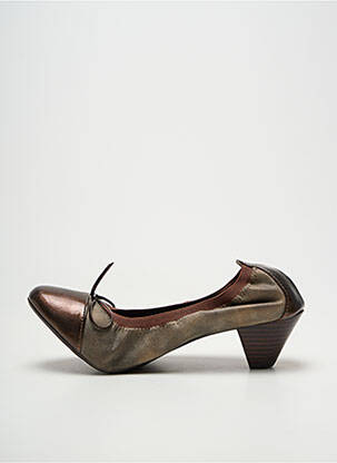 Pantofi cu toc cubanez toc de 4 la 6 cm maro LES P'TITES BOMBES femeie