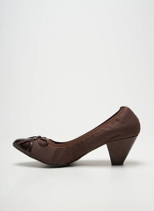 Pantofi cu toc cubanez toc de 4 la 6 cm maro LES P'TITES BOMBES femme