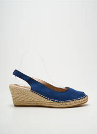 Espadrile vârf deschis toc de 4 la 6 cm albastru LA MAISON DE L'ESPADRILLE femme