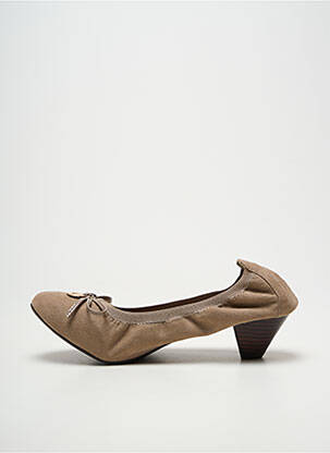 Pantofi cu toc cubanez toc de 4 la 6 cm bej LES P'TITES BOMBES femeie