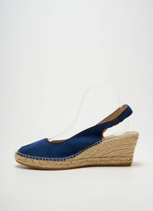 Espadrile vârf deschis toc de 4 la 6 cm albastru LA MAISON DE L'ESPADRILLE femme