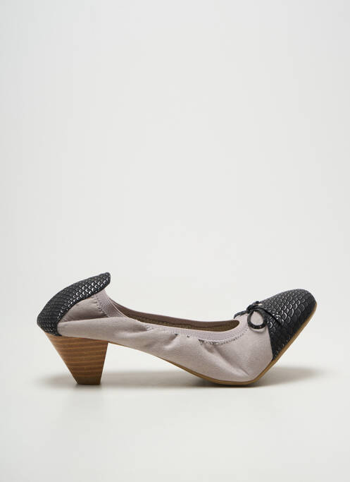Pantofi cu toc cubanez toc de 4 la 6 cm gri LES P'TITES BOMBES femme